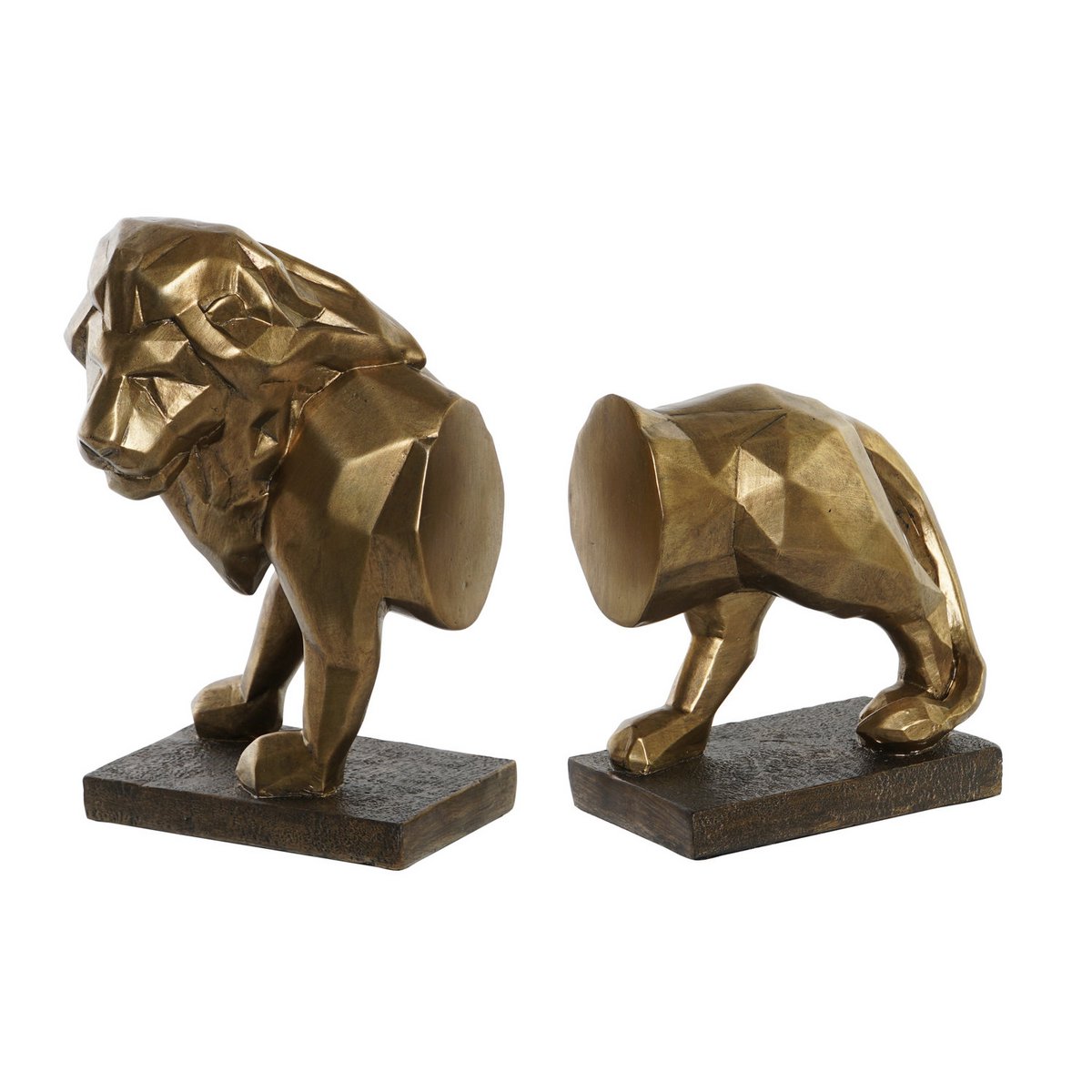 Boekensteun set gouden leeuw - Alexandra Decorazione