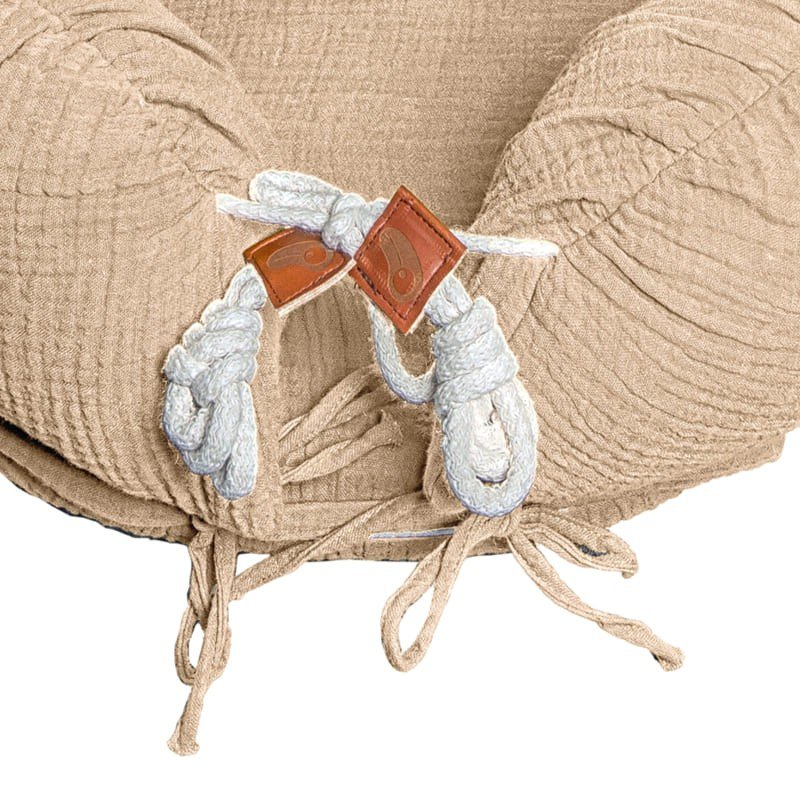 BIO mousseline katoen GOTS PASGEBOREN NEST | Beige