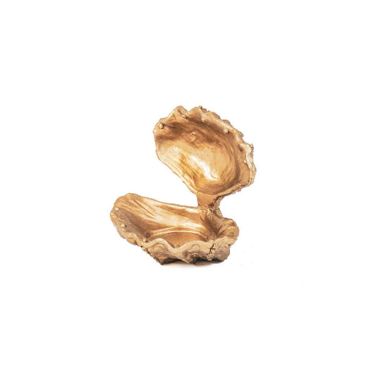 Gouden schelp - waxinelichthouder