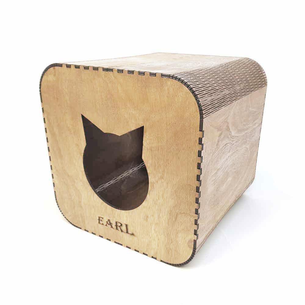 Houten kattenhuis