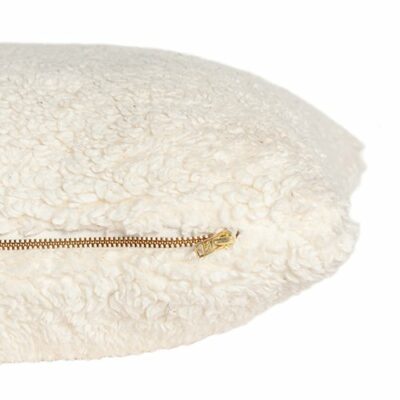 Indochine Mornings off white organic cotton teddy cushion