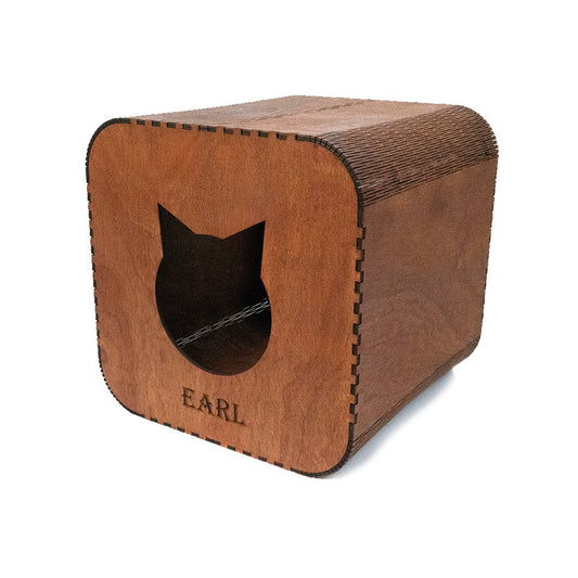 Houten kattenhuis